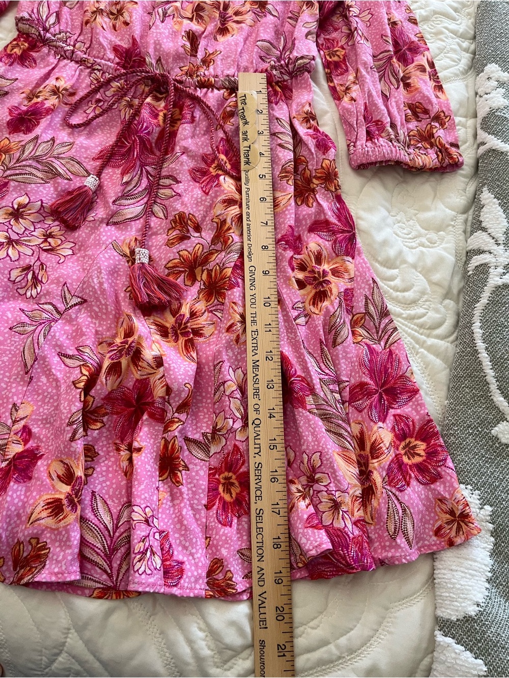 LOFT Pink Floral Tie-Waist Swim Coverup Dress size small P - Picture 4 of 8
